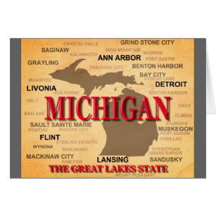 Michigan State Pride Map Silhouette