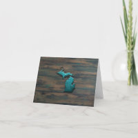 Michigan State Shape Teal