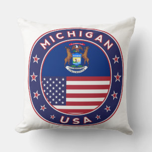 Michigan sticker, phone case, bag, clock cushion