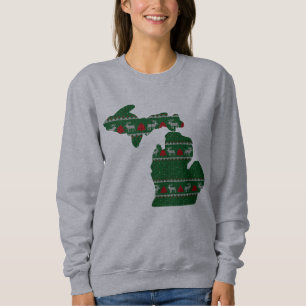 Michigan Ugly Christmas Design Sweatshirt! Sweatshirt
