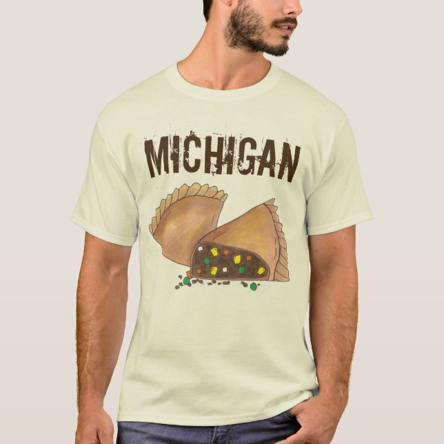 Michigan Upper Peninsula Pasty Meat Pie Foodie T-Shirt (Front)