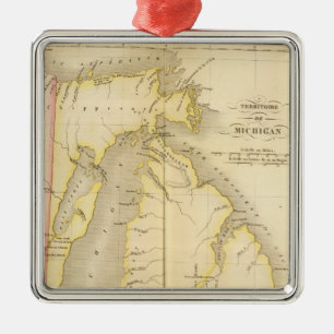 Michigan US Metal Tree Decoration