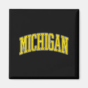 Michigan Vintage Varsity Sports Design Men Women  Magnet
