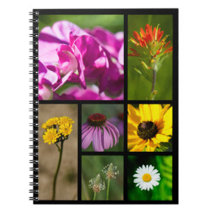 Michigan Wildflowers Montage Spiral Notebook