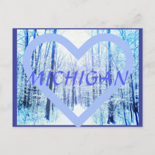 Michigan Winter Woodland postcard