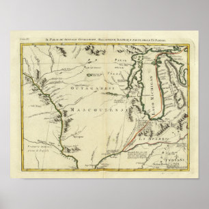 Michigan, Wisconsin, Illinois Poster