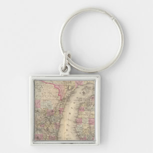 Michigan, Wisconsin Key Ring