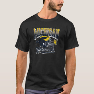 Michigan Wolverines Vintage Football 90's UM Grey T-Shirt