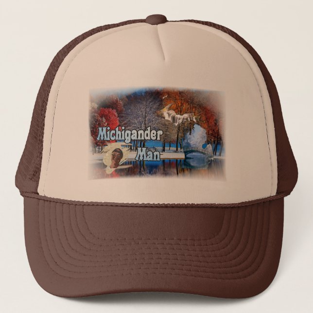 Michigander Trucker! Trucker Hat (Front)