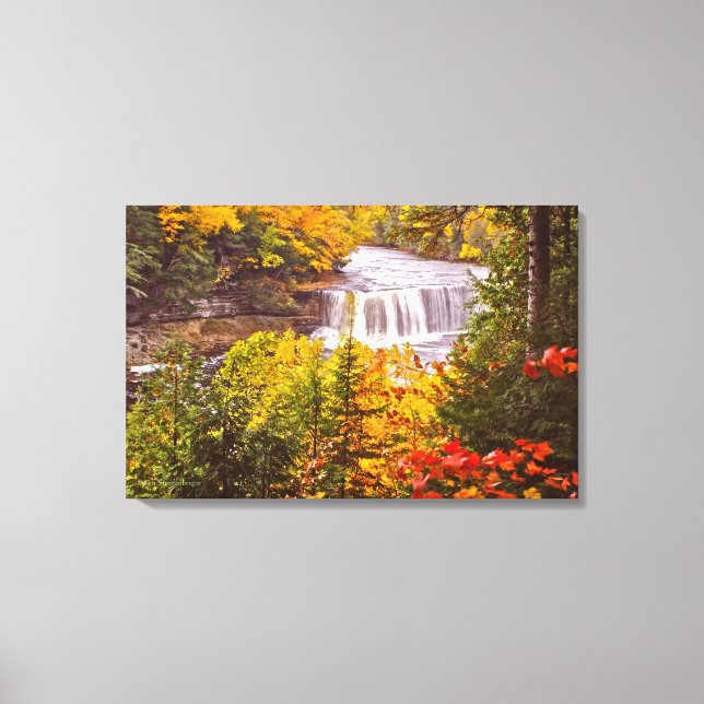 Michigan's Upper Peninsula/Tahquamenon Falls Canvas Print (Front)