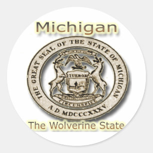 Micigan The Wolverine State State Seal