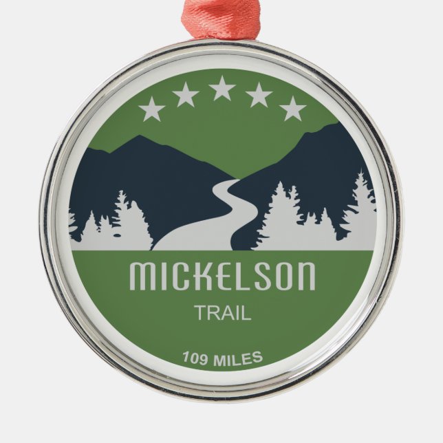 Mickelson Trail Metal Tree Decoration (Front)