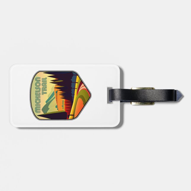 Mickelson Trail South Dakota Colours Luggage Tag (Back Horizontal)