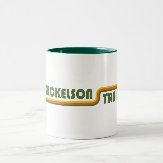 Mickelson Trail South Dakota Two-Tone Coffee Mug (Center)