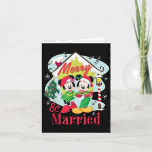 Mickey & Minnie Merry & Married Christmas Card