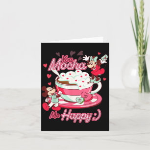 Mickey &amp; Minnie Valentine's Day You Mocha Me H Card