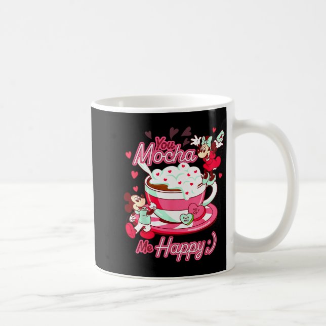 Mickey Amp Minnie Valentines Day You Mocha Me H  Coffee Mug (Right)