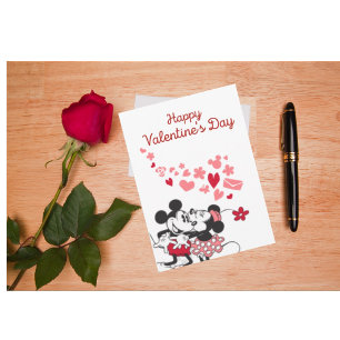 Mickey and Minnie Valentine Holiday Card
