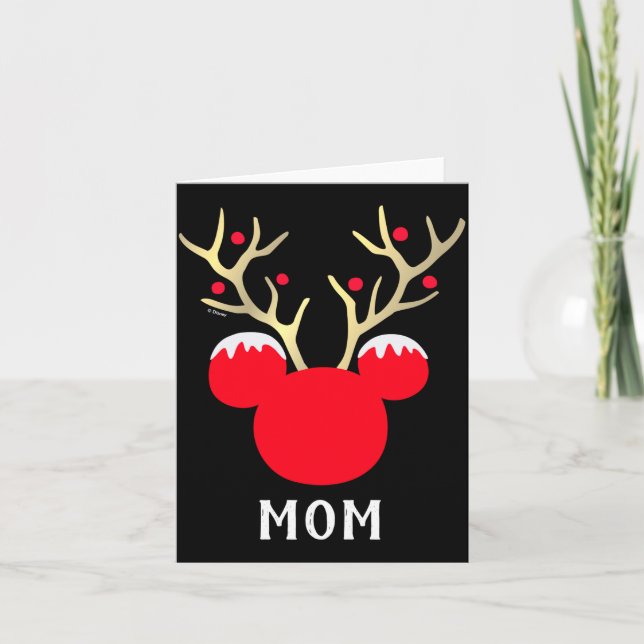 Mickey Family Christmas Mom  Card (Front)