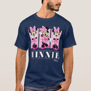 Mickey Friends Minnie Mouse Pink Grid friend T-Shirt