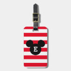 Mickey Head Silhouette Striped Pattern | Monogram