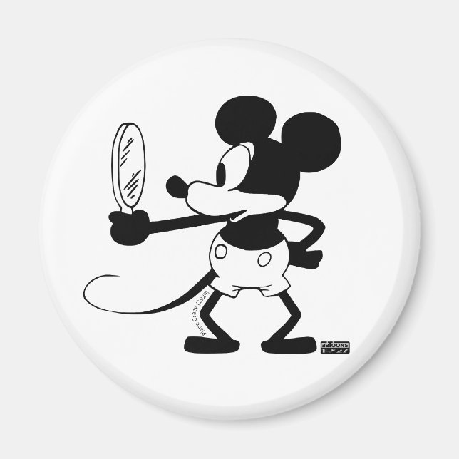 Mickey - Looking in the Mirror (Plane Crazy, 1929) Magnet (Front)