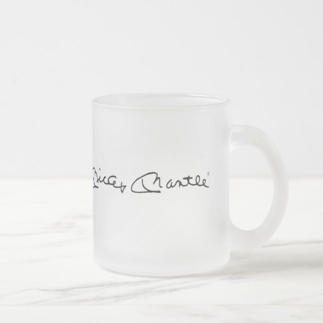 Mickey Mantle® Frosted Glass Mug (Right)