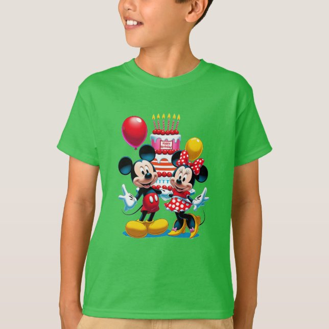 Mickey & Minnie Birthday Bash Celebration Tee (Front)