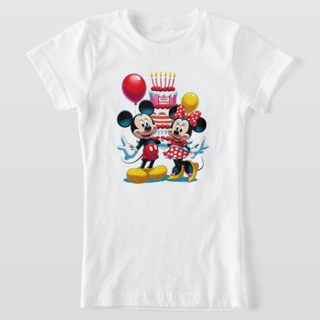 Mickey & Minnie Birthday Bash Celebration Tee (Laydown)