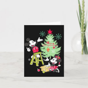 Mickey Minnie Clic Christmas Tree Card