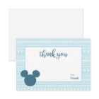 Mickey Mouse Blue Aztec Baby Shower - Thank You