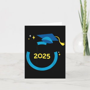 Mickey mouse blue graduation cap class of 2025 card