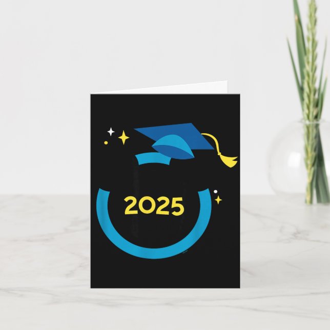Mickey mouse blue graduation cap class of 2025  card (Front)
