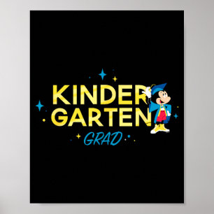 Mickey mouse 'kindergarten grad' kids' graduation poster