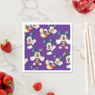 Mickey Mouse Polka Dot  purple Baby Shower Napkin