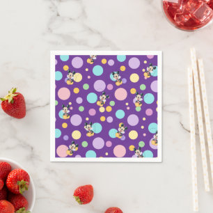 Mickey Mouse Polka Dot  purple Baby Shower Napkin