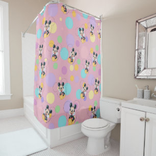 Mickey Mouse Polka Dot  red Baby Shower Curtain