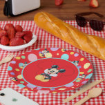 Mickey Mouse Polka Dot  red Baby Shower Paper Plate<br><div class="desc">This fun and playful design features a repeating pattern of colorful polka dots on a black background, combined with cute Mickey Mouse illustrations. The bright pastel circles create a cheerful and lively look, making it perfect for kids’ products, birthday party items, wrapping paper, and fun accessories. A great choice for...</div>