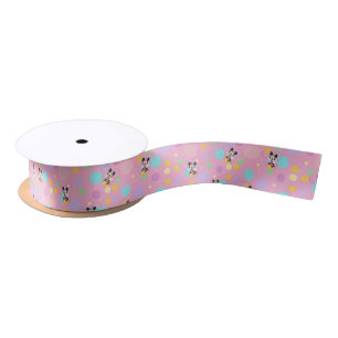 Mickey Mouse Polka Dot red Baby Shower Satin Ribbon