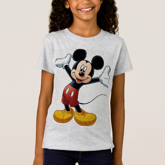 Mickey Mouse Pumpkin Character – Halloween Cartoon T-Shirt (Front)