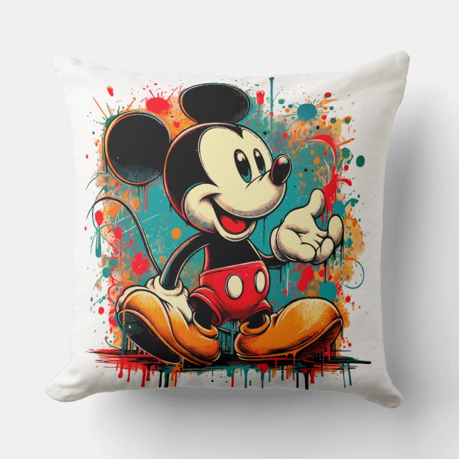 Mickey Mouse Vintage Art Cushion (Front)
