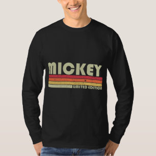 MICKEY Name Personalised Retro Vintage 80s 90s Bir T-Shirt