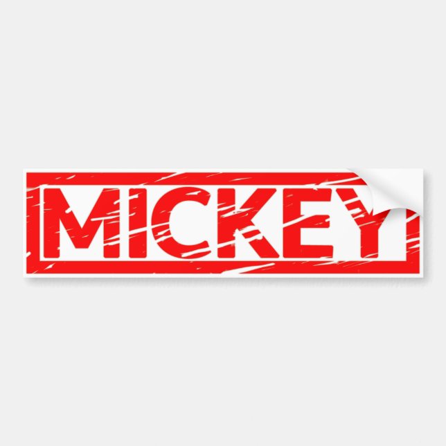 Mickey Stamp Bumper Sticker (Front)