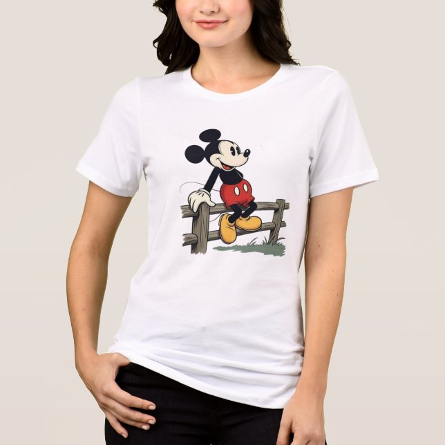 Mickey's Peaceful Fence-Sit Tri-Blend Shirt (Front)