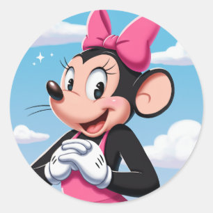 Micky Mouse colourful Classic Round Sticker
