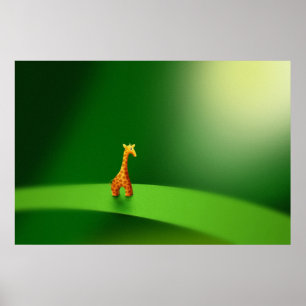 Micro Animals - Giraffe Poster