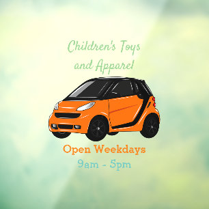 Micro car cartoon illustration