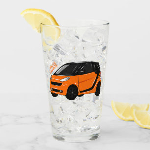 Micro car cartoon illustration glass
