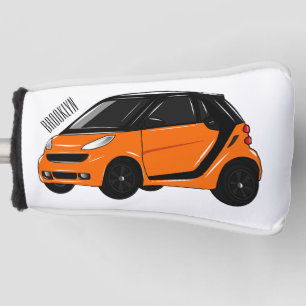 Micro car cartoon illustration golf head cover