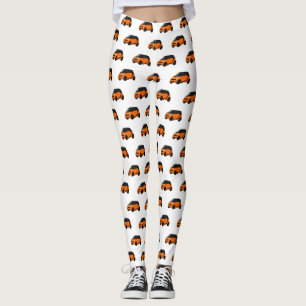 Micro car cartoon illustration leggings